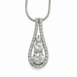 Load image into Gallery viewer, GOLD DIAMOND TEARDROP PENDANT NECKLACE
