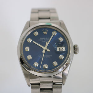 ROLEX DATE BLUE DIAL STAINLESS STEEL