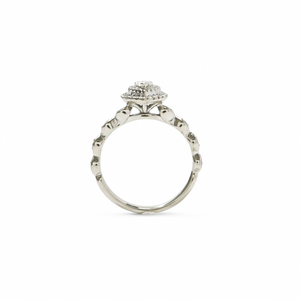 WHITE GOLD PEAR CUT NATURAL DIAMOND RING