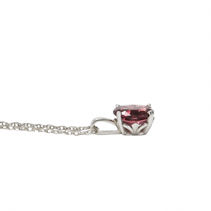 WHITE GOLD TOURMALINE PENDANT WITH NECKLACE