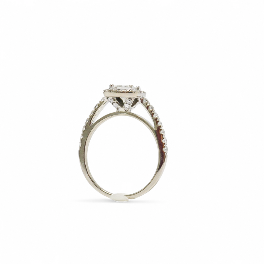 WHITE GOLD NATURAL DIAMOND LADY'S RING SET