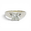 Load image into Gallery viewer, WHITE GOLD PRINCESS CUT NATURAL DIAMOND SOLITAIRE RING
