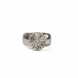 Load image into Gallery viewer, WHITE GOLD FLOWER CLUSTER BAND RING
