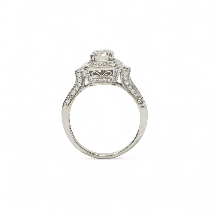 WHITE GOLD MULTI NATURAL DIAMOND LADY'S RING