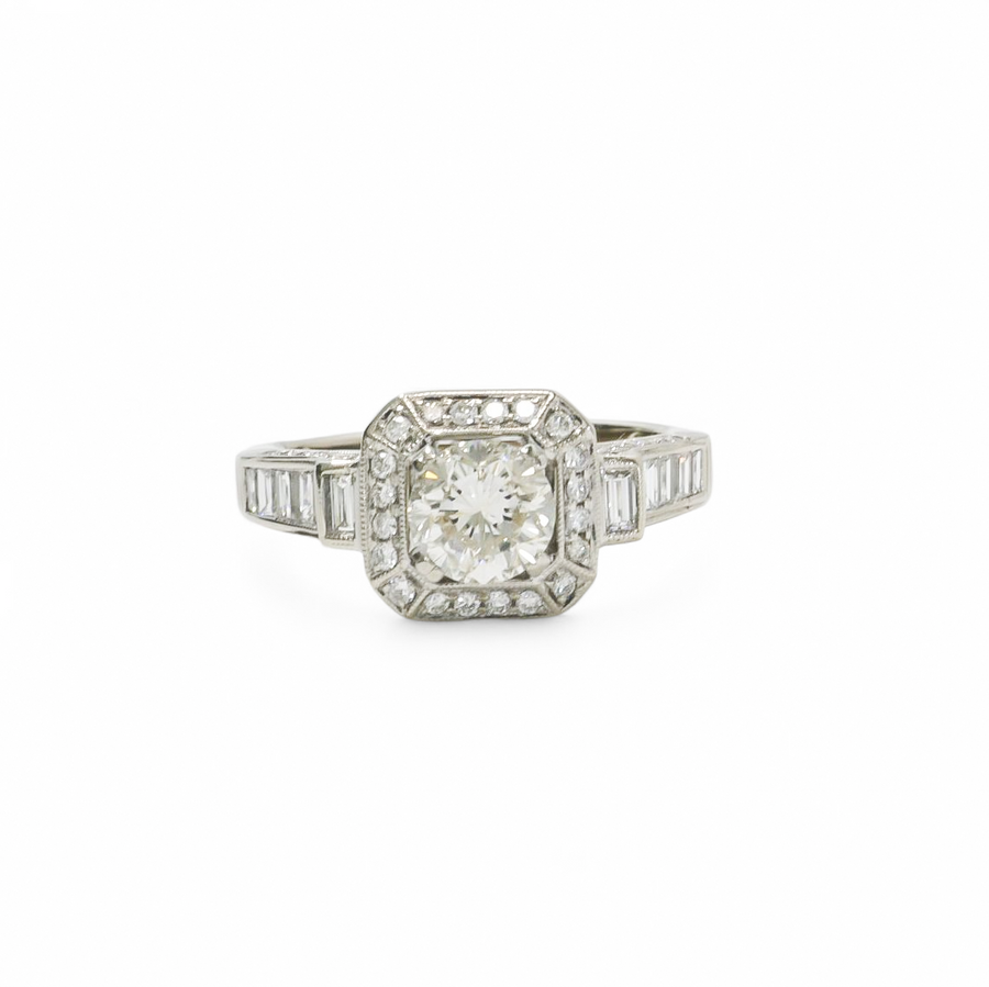 WHITE GOLD MULTI NATURAL DIAMOND LADY'S RING