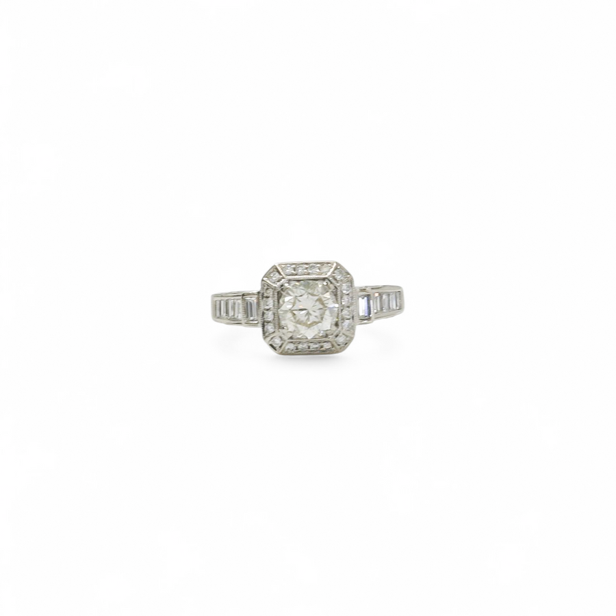 WHITE GOLD MULTI NATURAL DIAMOND LADY'S RING