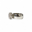 Load image into Gallery viewer, WHITE GOLD FLOWER CLUSTER BAND RING
