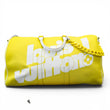 Load image into Gallery viewer, PREOWNED LOUIS VUITTON VIRGIL ABLOH YELLOW LEATHER  KEEPALL BANDOULIERE 50

