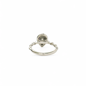 WHITE GOLD PEAR CUT NATURAL DIAMOND RING