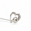 Load image into Gallery viewer, WHITE GOLD HEART PENDANT WITH NATURAL DIAMONDS AND CHAIN
