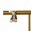 Load image into Gallery viewer, TWO TONE GOLD EARRINGS WITH NATURAL DIAMONDS
