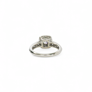 WHITE GOLD NATURAL DIAMOND FILIGREE RING
