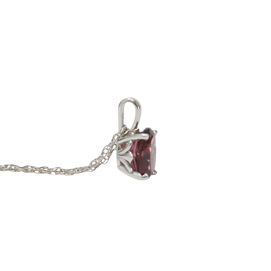 WHITE GOLD TOURMALINE PENDANT WITH NECKLACE