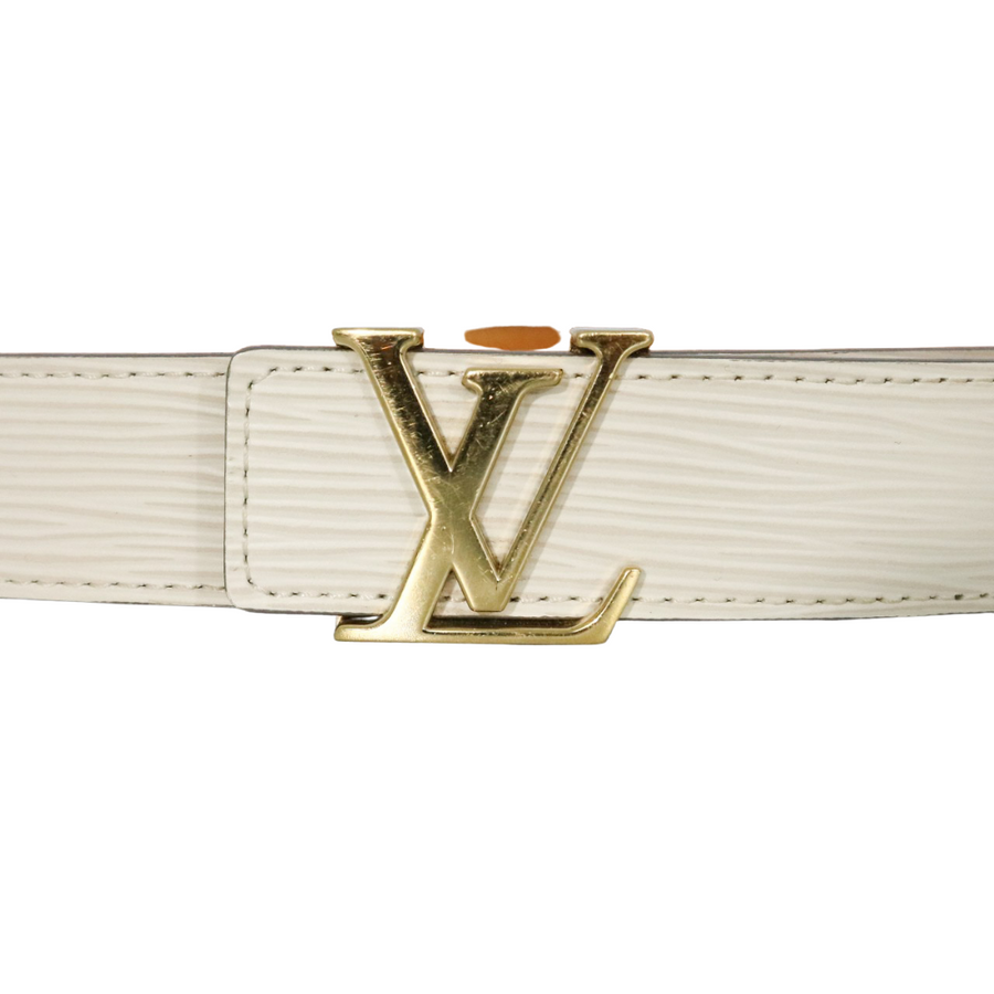 lv belt white and gold