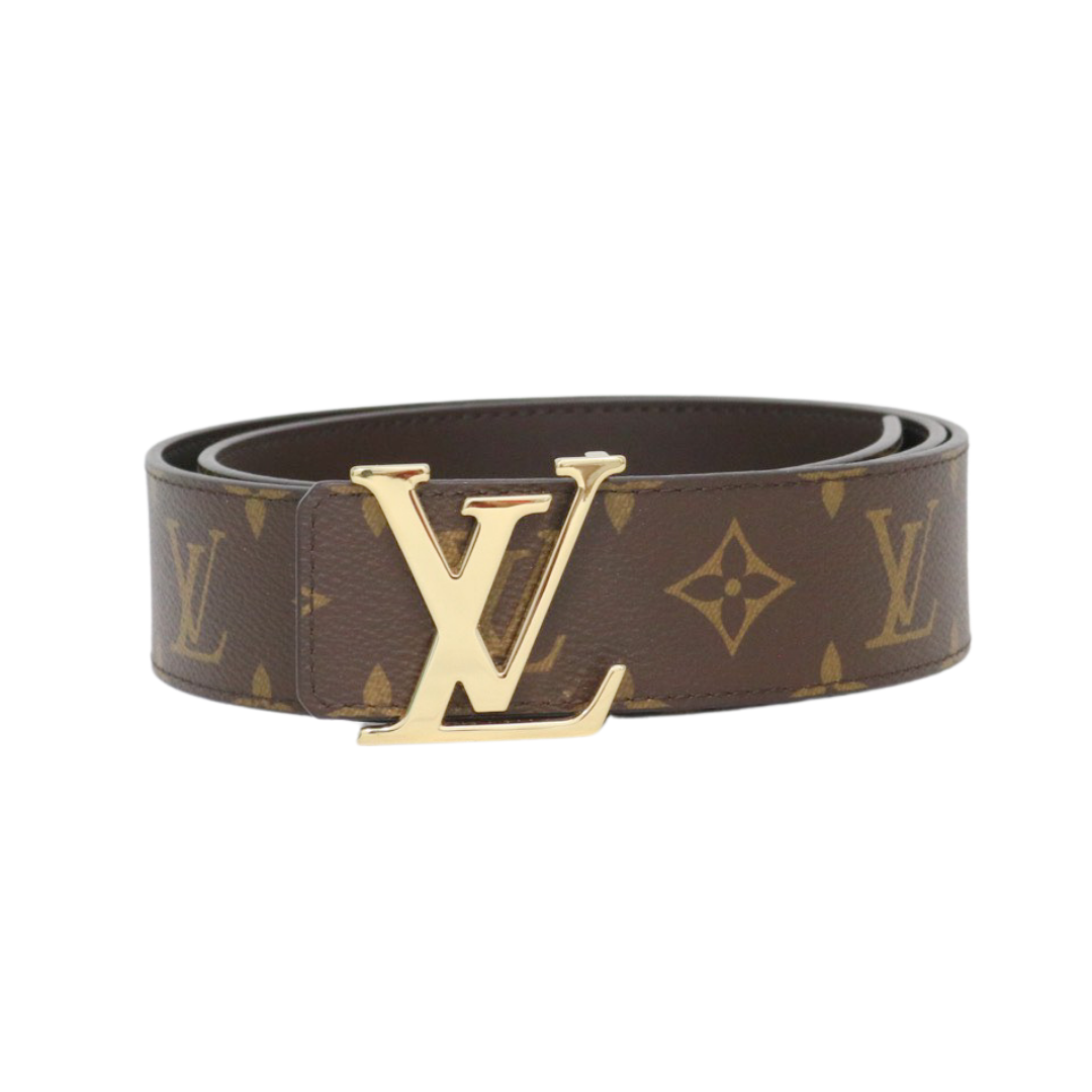 Initiales leather belt Louis Vuitton Brown size 35 Inches in