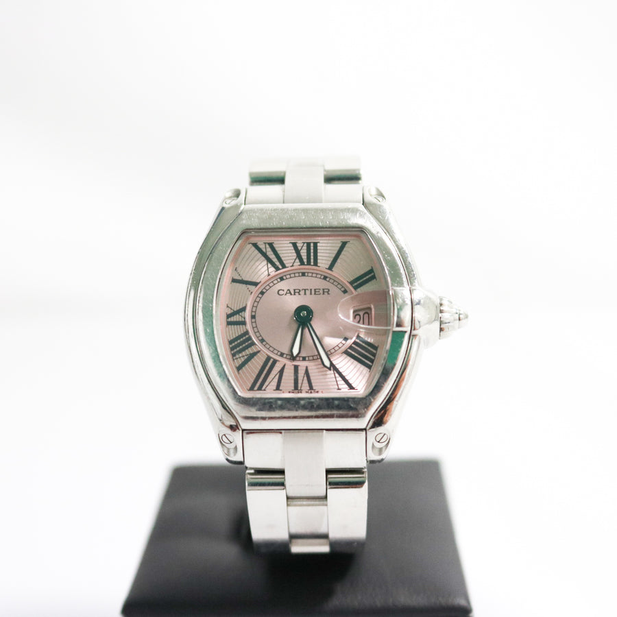 CARTIER ROADSTER PINK DIAL WOMEN'S WATCH