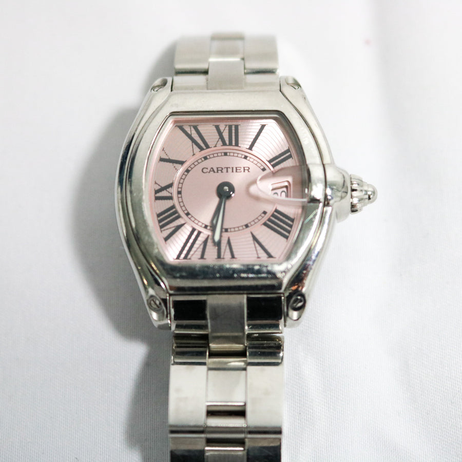 CARTIER ROADSTER PINK DIAL WOMEN'S WATCH